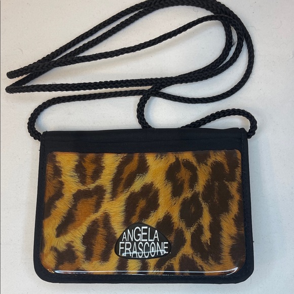 Angela Frascone Leopard Print Crossbody Bag EUC - Picture 3 of 9